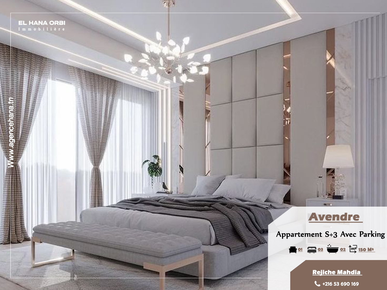 Dream Apartment S+3 with Sea View in Rajiche, Mahdia
