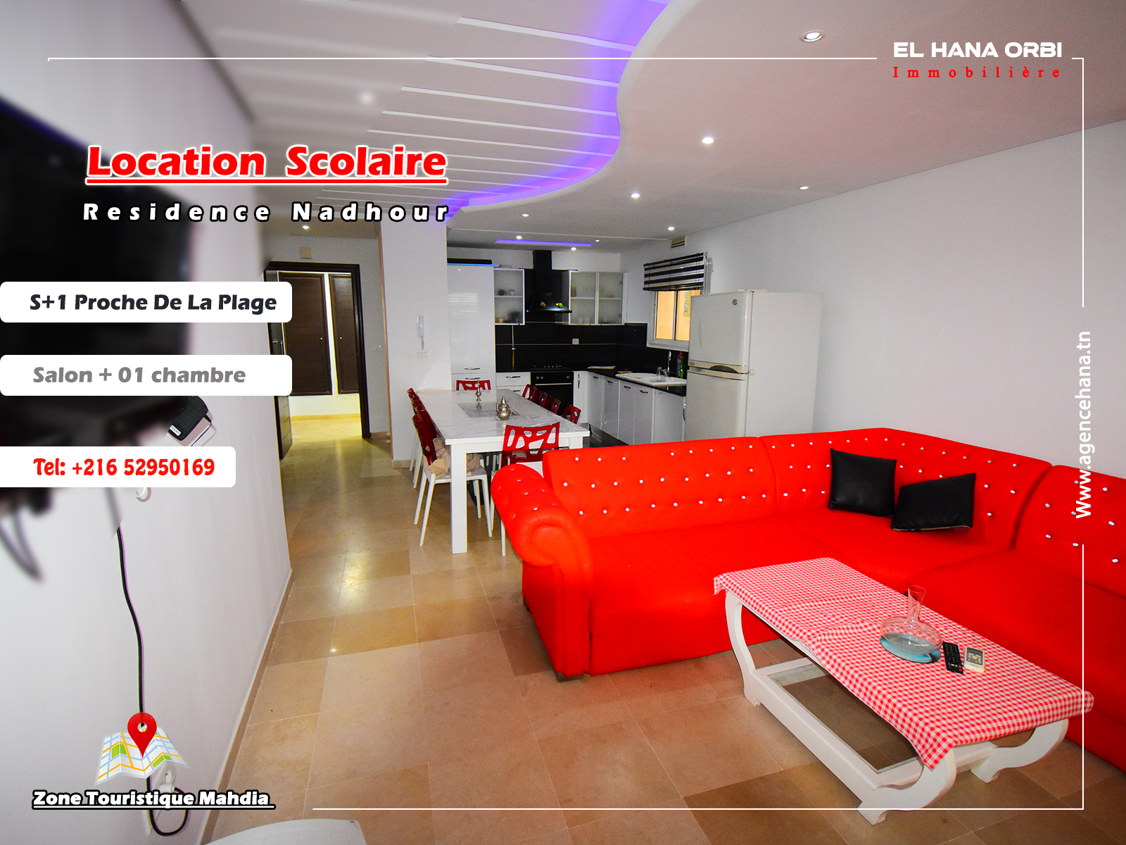 S+1 rz nadhour à Mahdia