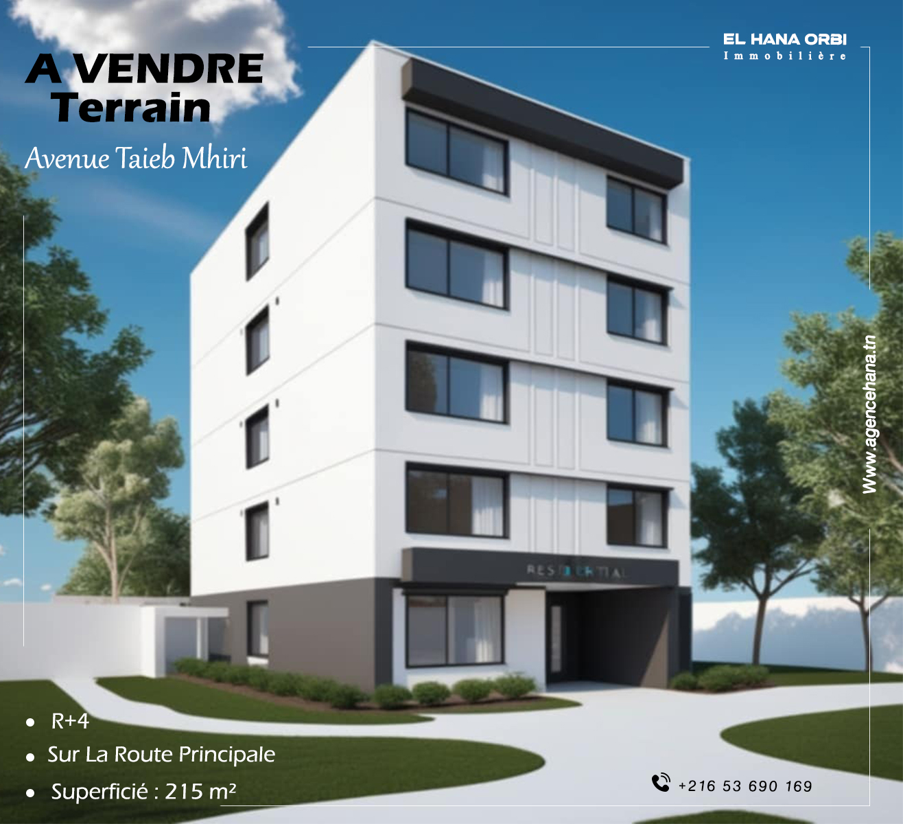 Prime Land for Development on the Main Road in Mahdia