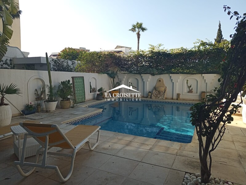 Rez-de-chaussée S+3 avec piscine à La Marsa MRCL0277