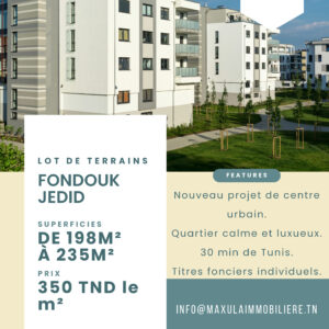 LOTS DE TERRAINS À FONDOUK DJEDID