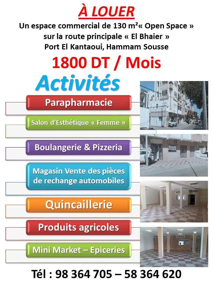 Commercial Property for Rent in Hammam Sousse