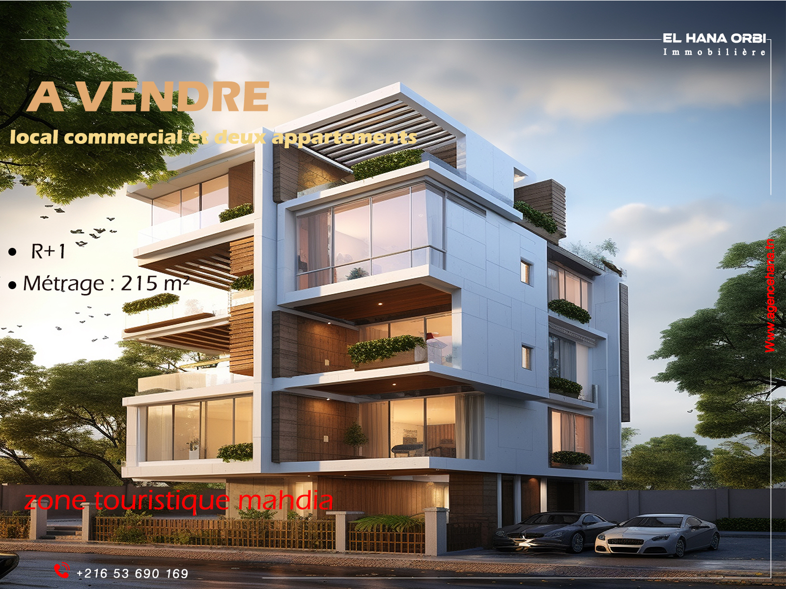 Exceptional Commercial Property and Two Apartments on Mahdia's Main Road - A Unique Opportunity!