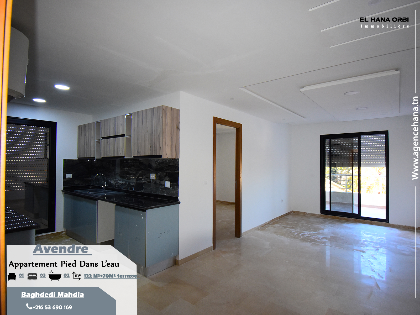 Luxury S+3 Apartment for Sale in Mahdia, Baghdedi