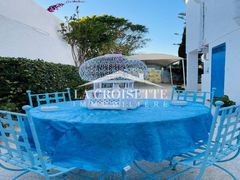 Rez-de-chaussée de villa meublé S2 avec jardin à Sidi Bou Saïd ZRCL0324