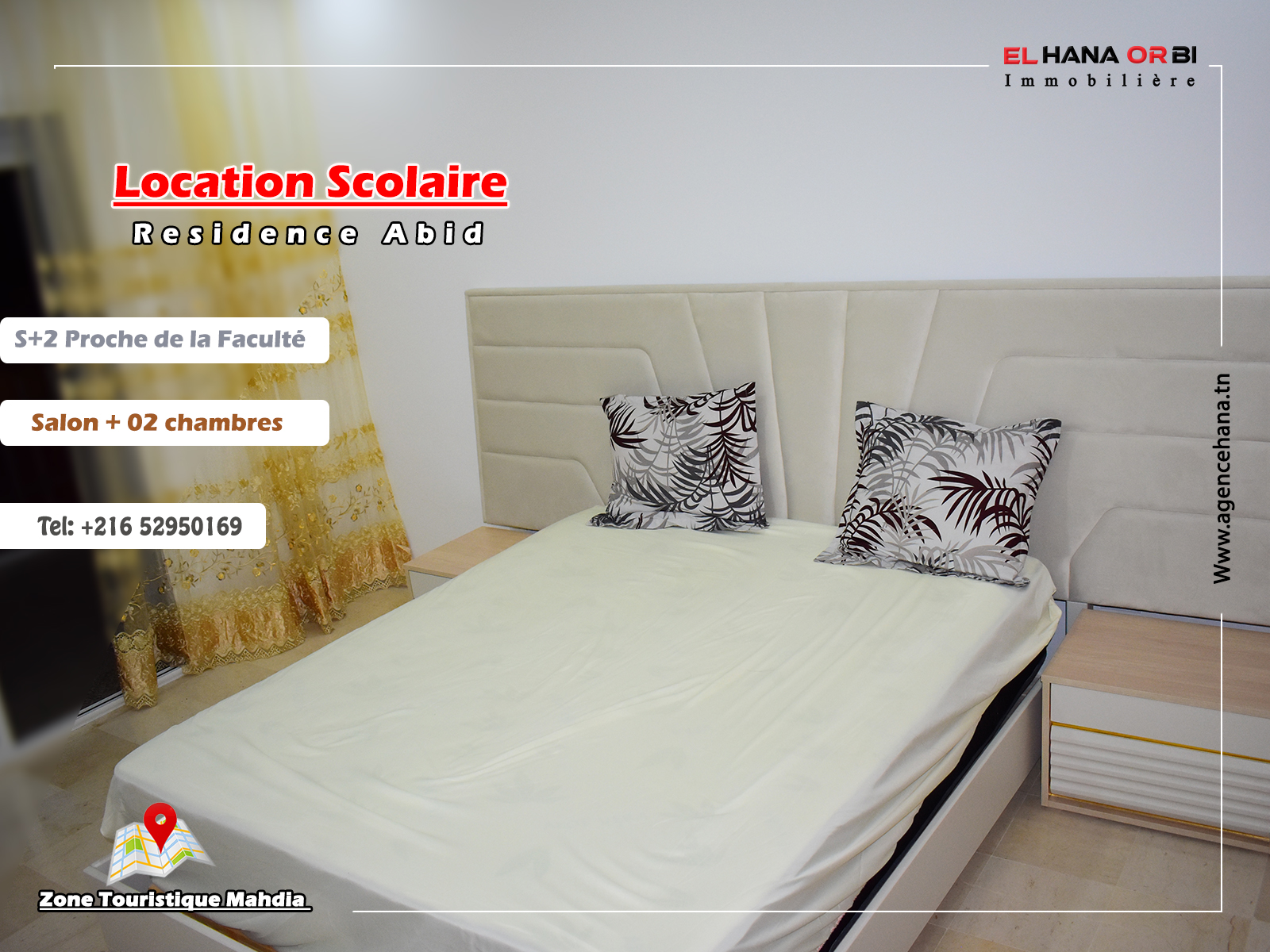 Luxury 2-Bedroom Apartment for Rent in Mahdia