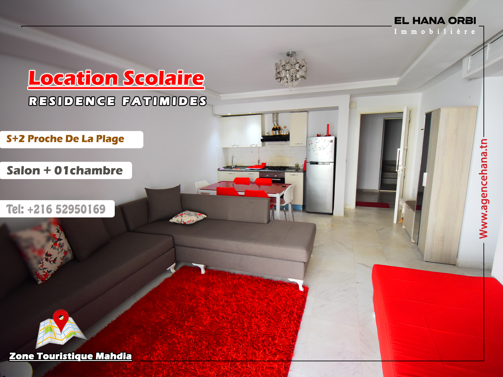 Charming S+1 Apartment in the Heart of Mahdia's Tourist Zone!