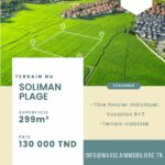TERRAIN D’ANGLE DE 299M² À SOLIMAN PLAGE