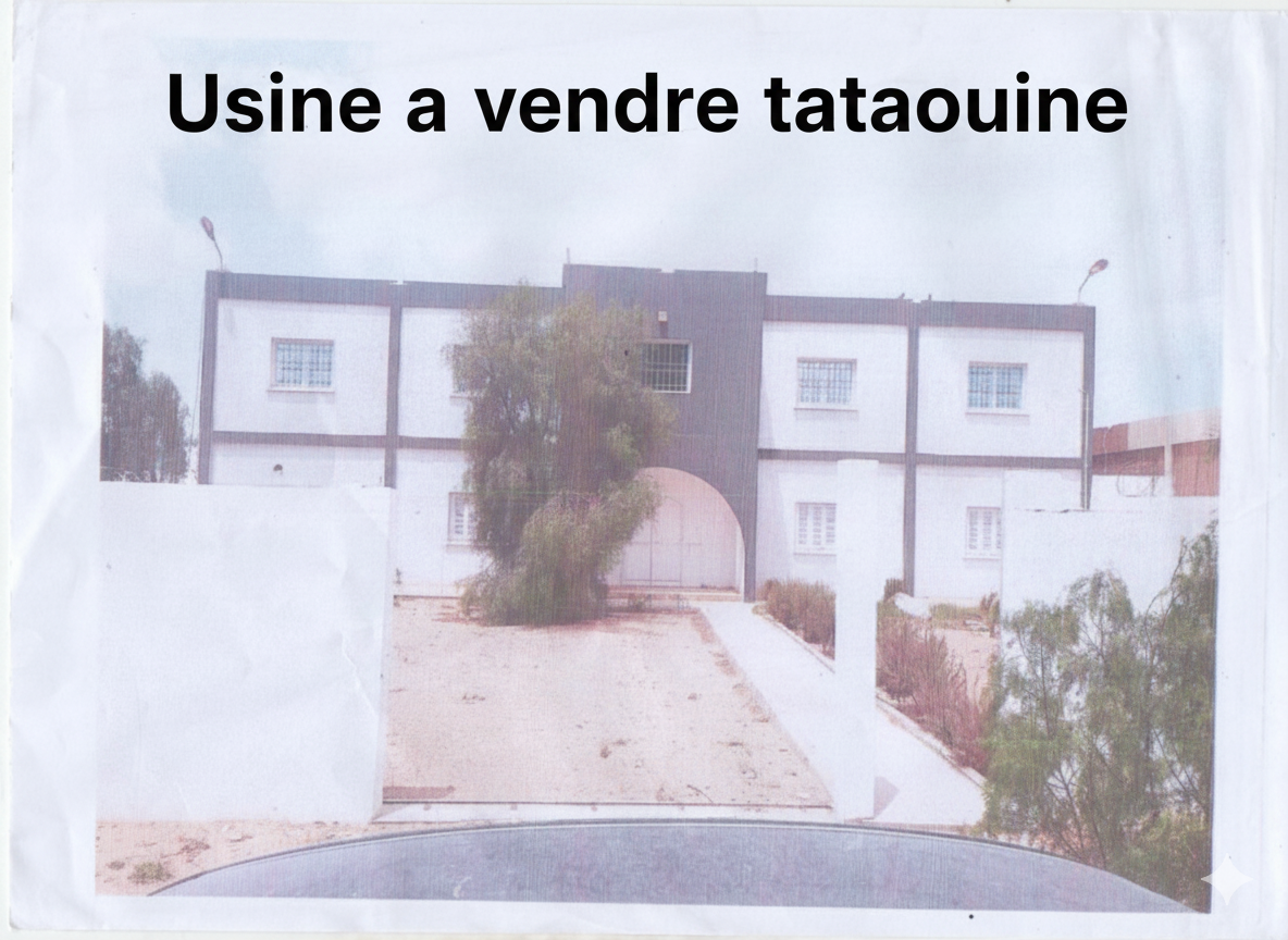 USINE INDUSTRIELLE DE 5000 m² à TATAOUINE (2500 m² Bâtis)