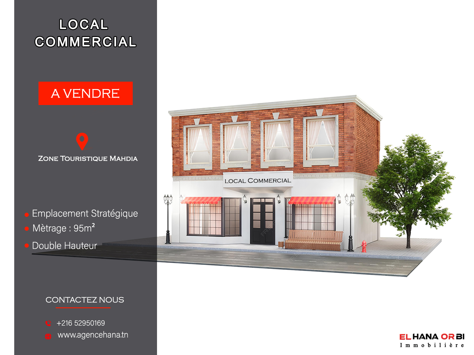 Local Commercial En Plein Zone Touristique Mahdia