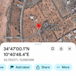 Terrain destiné à l’habitation sur la route Menzel Chaker