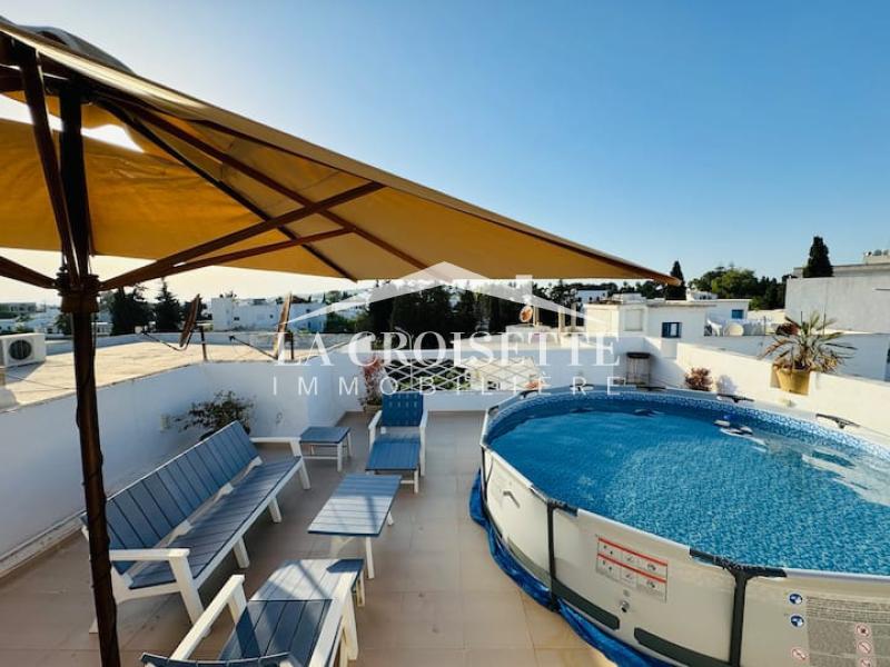 Appartement S3 meublé avec piscine à La Marsa ZAL0490