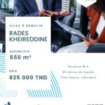 VILLA À FORT POTENTIEL DE PROMOTION À RADES AVENUE KHEIREDDINE