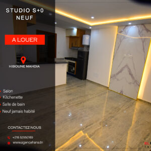 Studio neuf jamais habité à Hiboune Mahdia