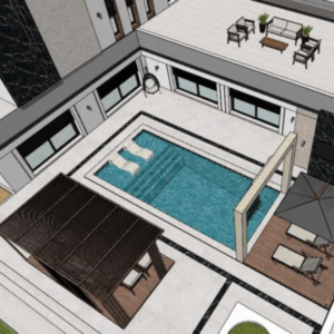 Villa piscine S3 vue sur mer