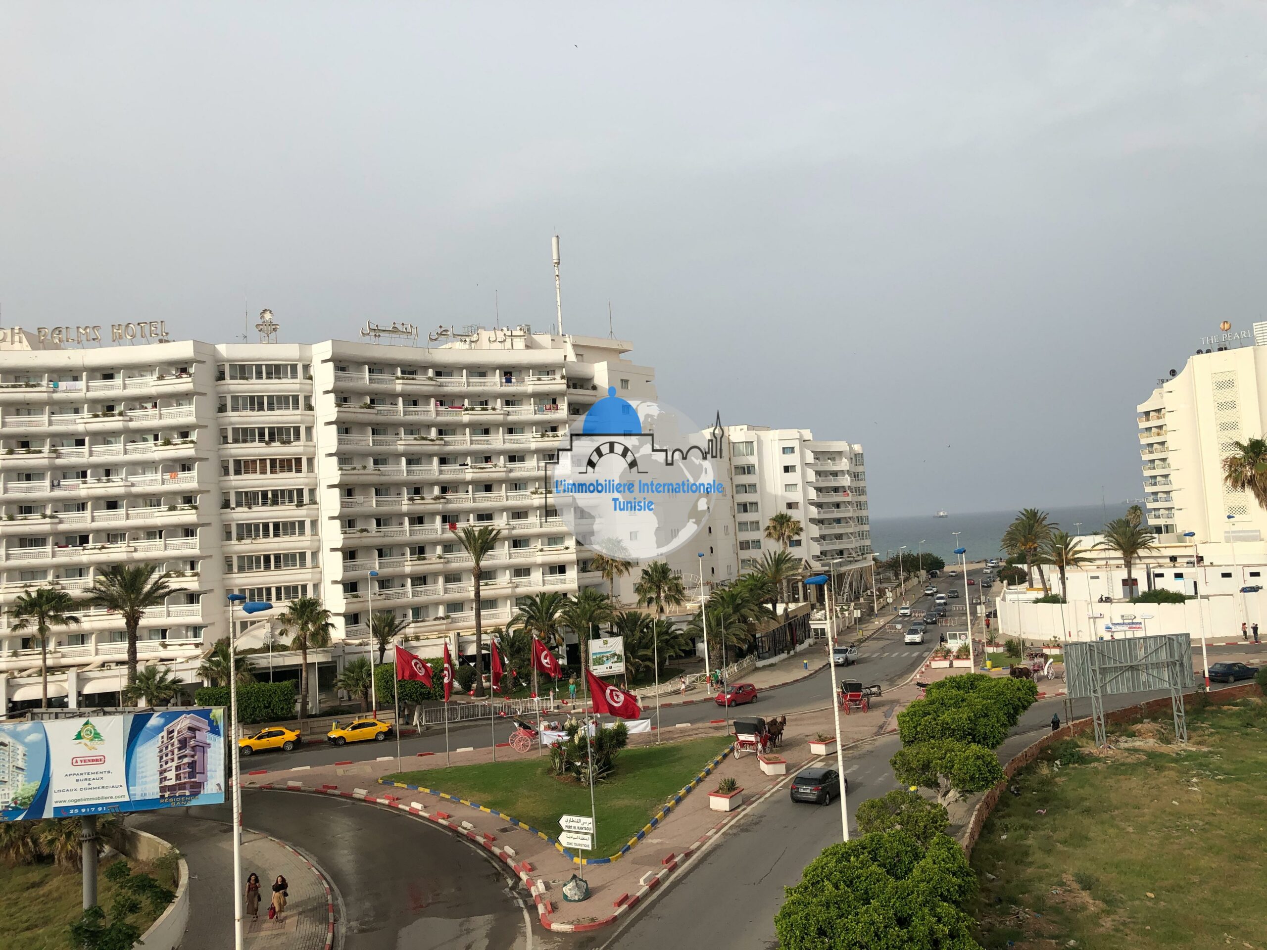 Appartement S+3 avec vue mer près de l'hôtel Riadh Palms