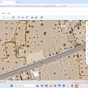 Terrain en 1ère position sur la route principale vers l&rsquo;Aéroport de Djerba