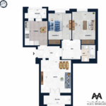 Appartement S+2 de 106m² à AFH² Mrezga, Nabeul [R. Le Palace 2 AFH2, Mrezga]