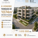 Terrain de 1074 m² sur deux façades à AFH2 Mrezga