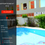 App S+2 au RDC rz sarah avec piscine à Mahdia