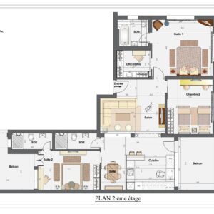 Appartement S+3 à Nabeul Dar Chaabane Plage