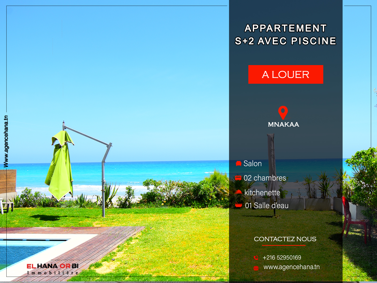 S+2 front de la mer à Mnakaa – Ksour Essef