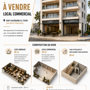 Immeuble Commercial à Dar Chaâbane El Fehri