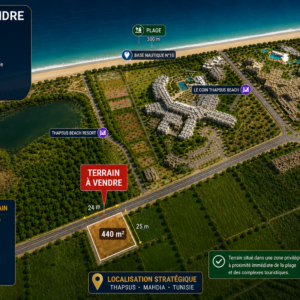 Terrain d’exception en zone touristique