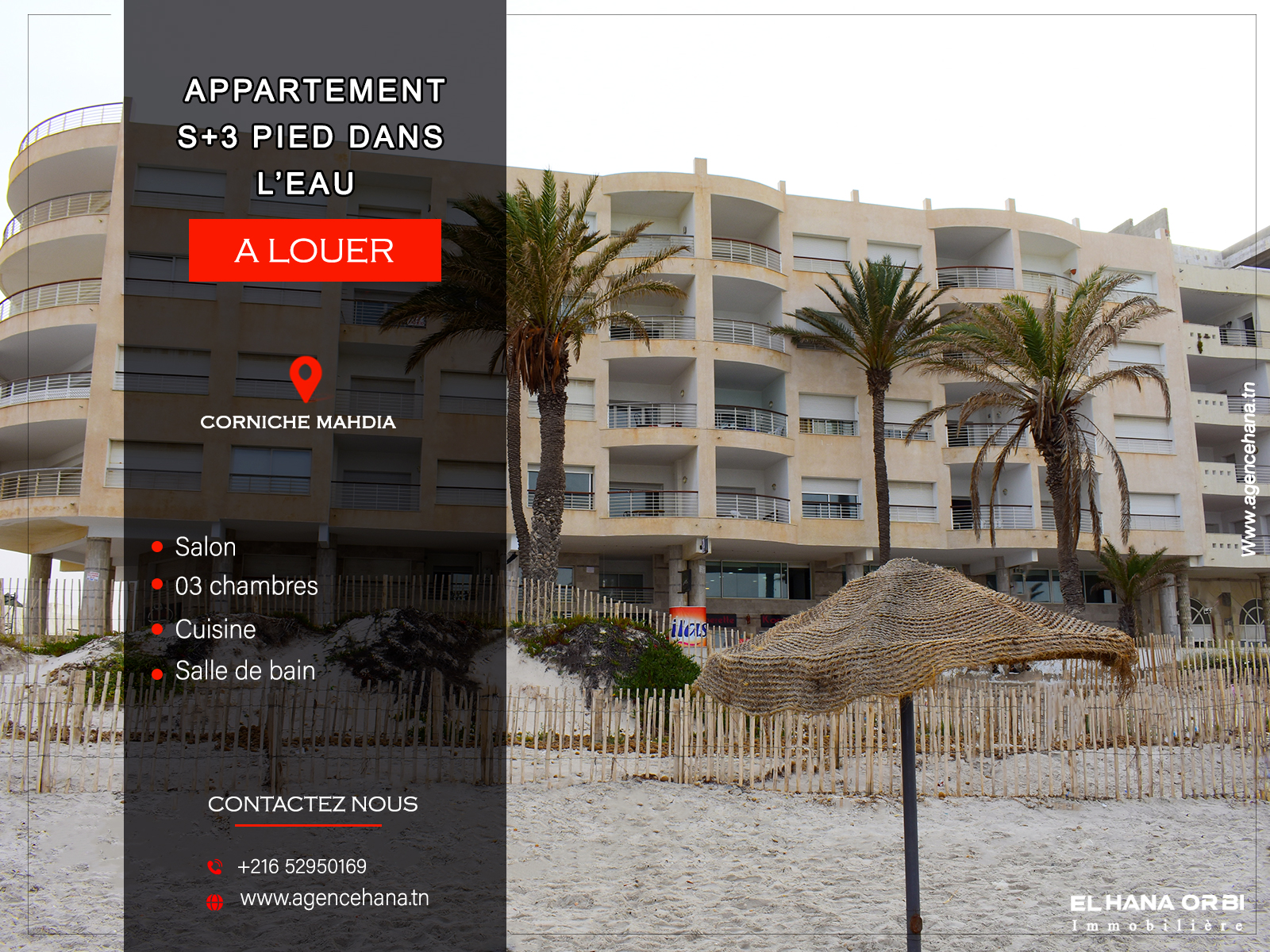 Appartement S+3 pied dans l'eau
