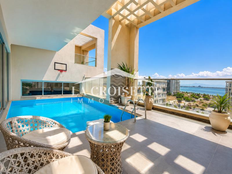 Penthouse meublé S+4 avec piscine et vue sur lac au Lac 2 ZAL2332