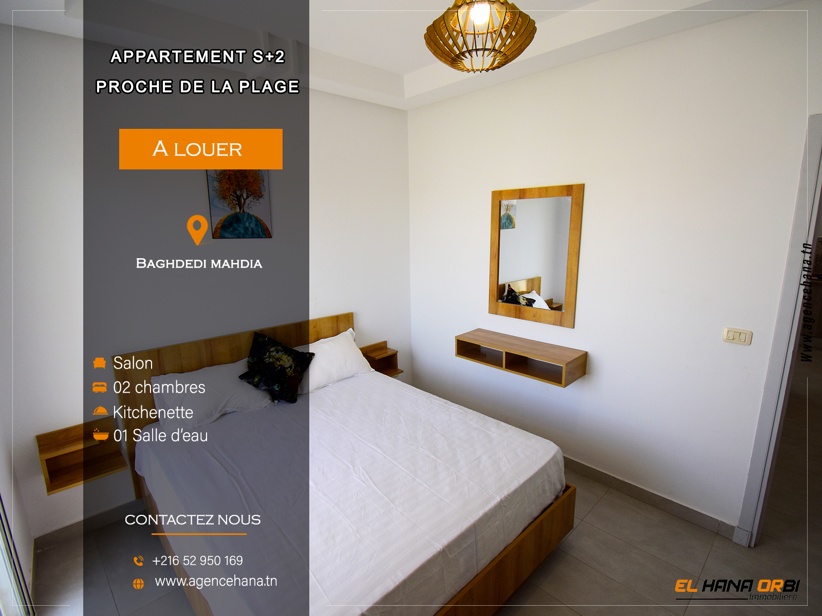 Appartement S+2 à la Résidence El Ons Baghdedi Mahdia