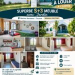 SUPERBE S+3 MEUBLÉ AVEC JARDIN à MARINA KANTAOUI