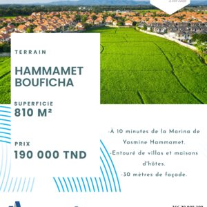 TERRAIN DE 810 m² à BOUFICHA