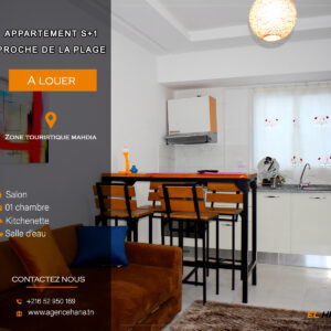 S+1 pour location Scolaire en plein zone Touristique