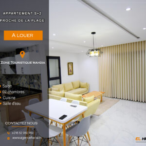 S+2 Neuf En Plein Zone Touristique Mahdia
