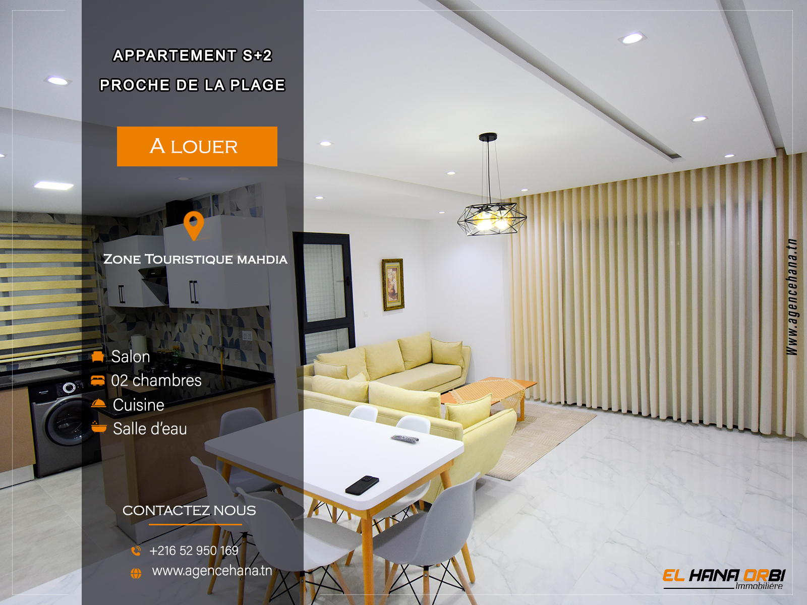 S+2 Neuf En Plein Zone Touristique Mahdia