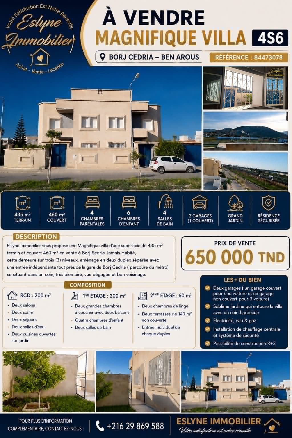 Magnifique villa à Borj Cedria