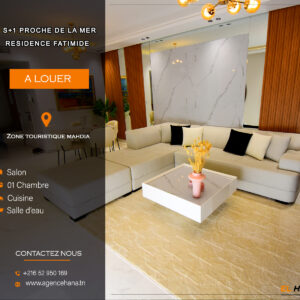 S+1 Neuf Proche De La Plage zone touristique Mahdia