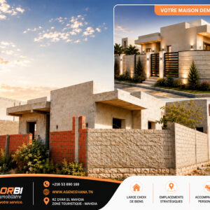 Villa S+3 à Mahdia
