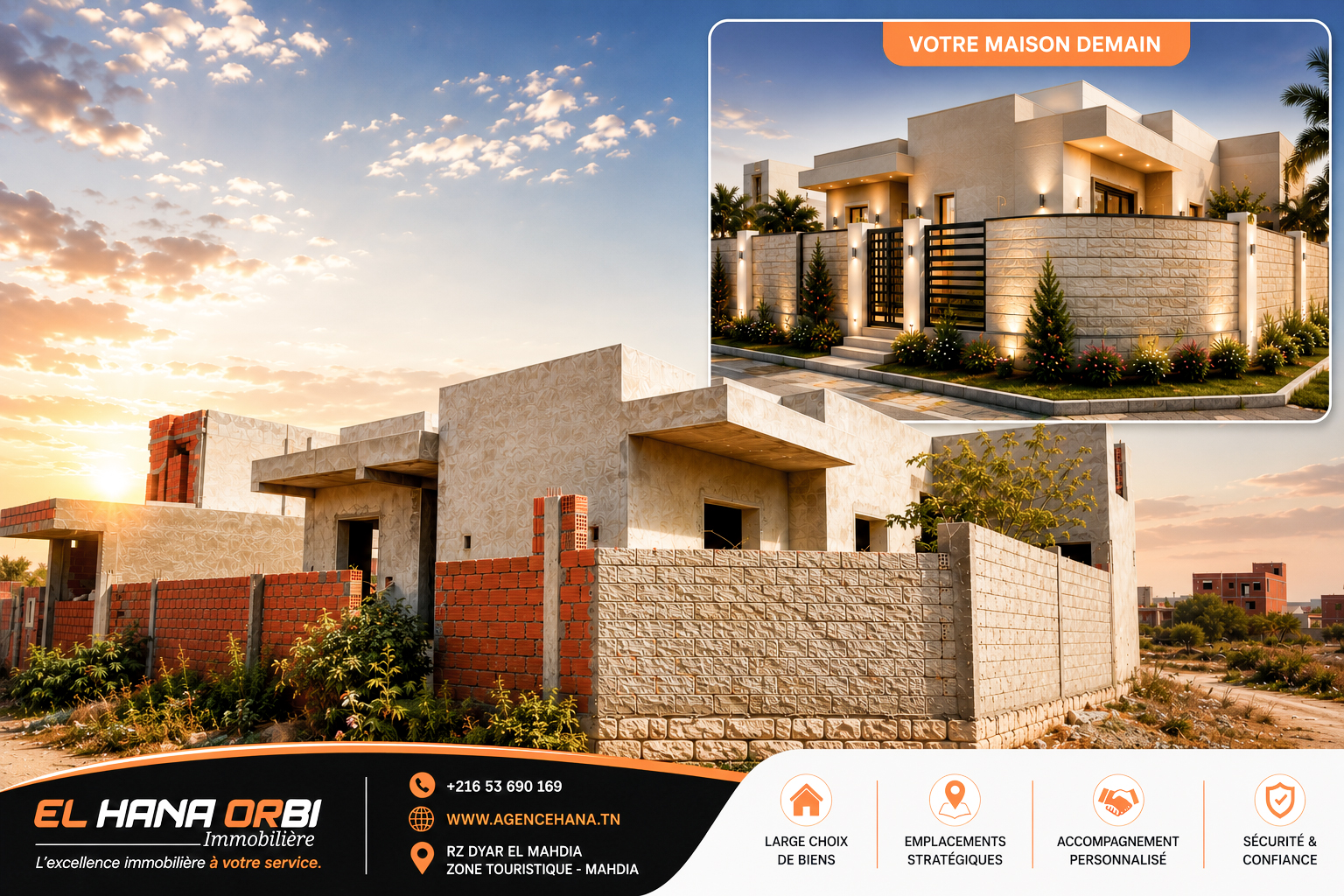 Villa S+3 à Mahdia